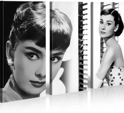 islandburner Bild Bilder auf Leinwand Audrey Hepburn V8 XXL Poster Leinwandbild Wandbild Dekoartikel