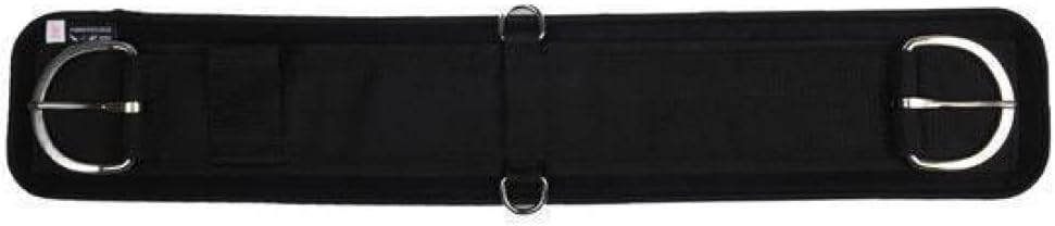 HKM Western Softoprensattelgurt mit Futter zum Abkletten Schwarz Länge 34 Zoll = 86 cm, Schwarz Läng