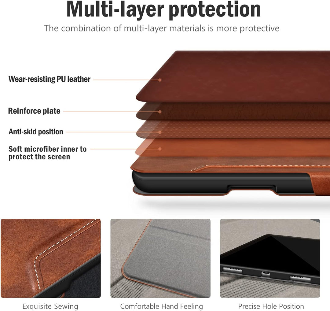 Antbox Leder Hülle für iPad Pro 11 2022/2021/2020/2018 (4./3./2./1. Generation) mit Stifthalter Auto