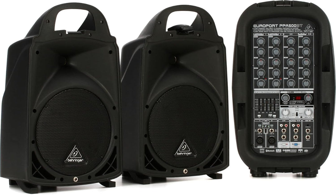 Behringer EUROPORT PPA500BT Ultrakompaktes tragbares 500-Watt-6-Kanal-PA-System mit Bluetooth-Drahtl