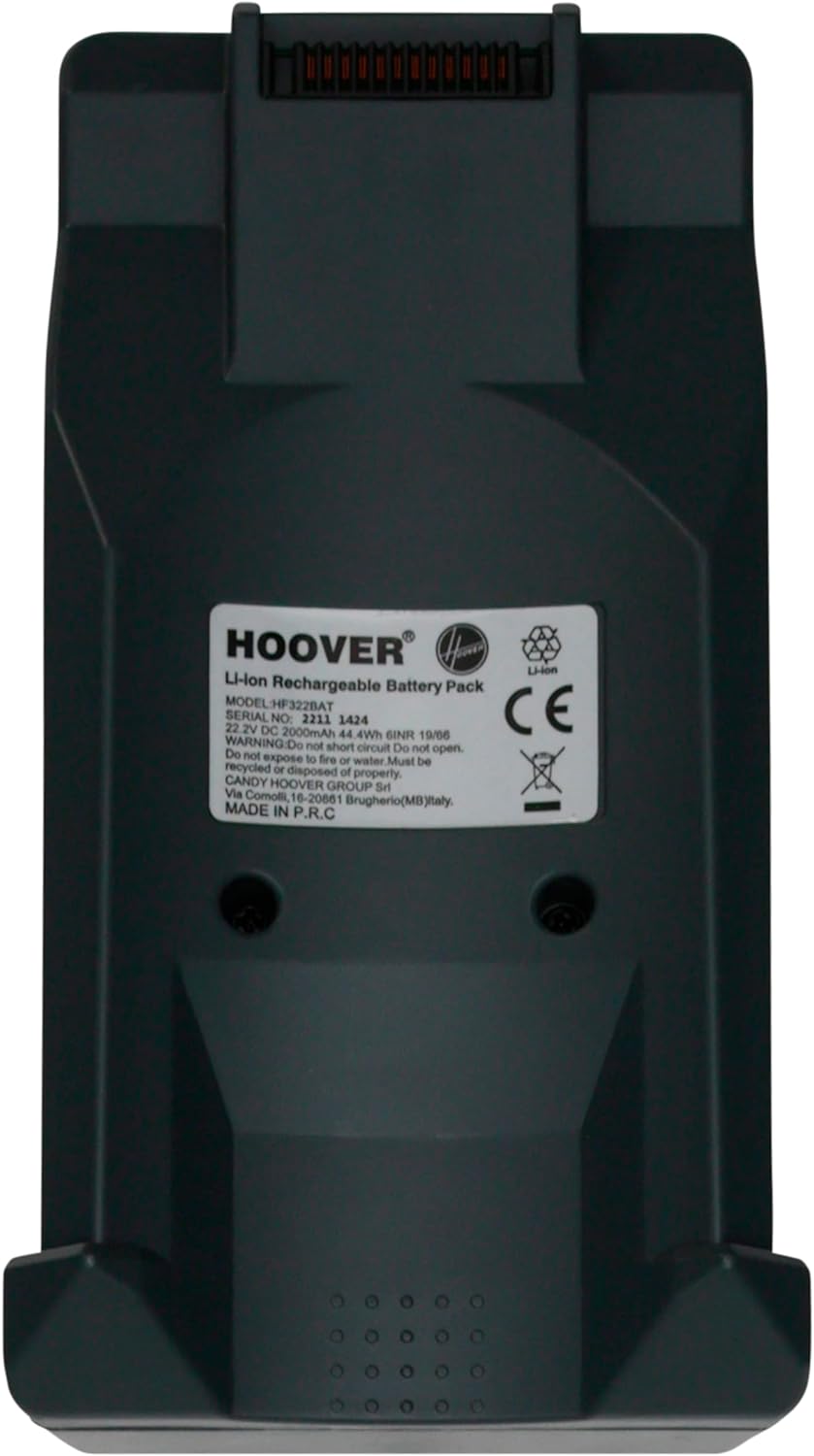 Hoover B018 Lithium-Akku für Staubsauger, wiederaufladbar, 22,2 V, schwarz, Original-Akku, für Staub