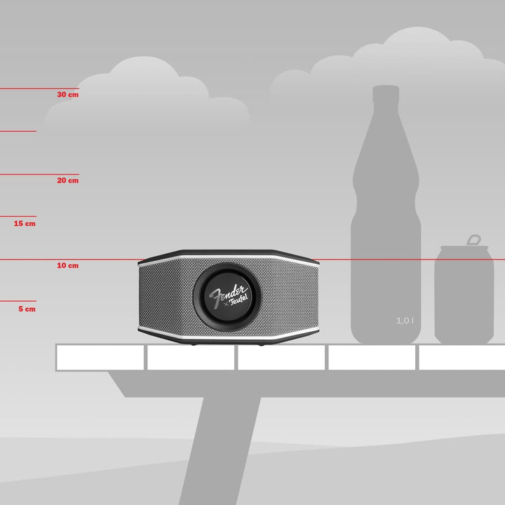 Fender x Teufel ROCKSTER GO 2 Bluetooth Speaker - Tragbarer Lautsprecher für draussen, mit Langer Ak