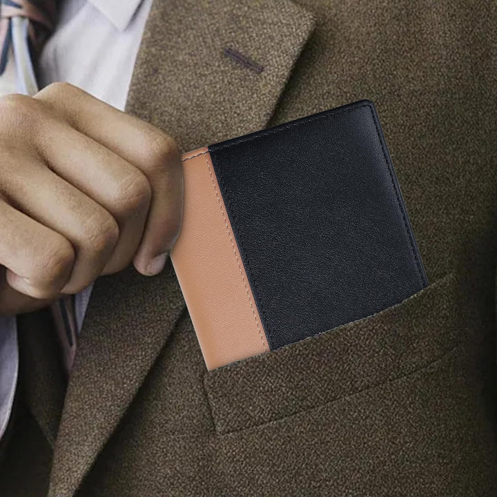 VISOUL Echt Leder Geldbörse Herren mit RFID Schutz Portemonnaie Gross mit Münzfach 10 Fächer Echtled