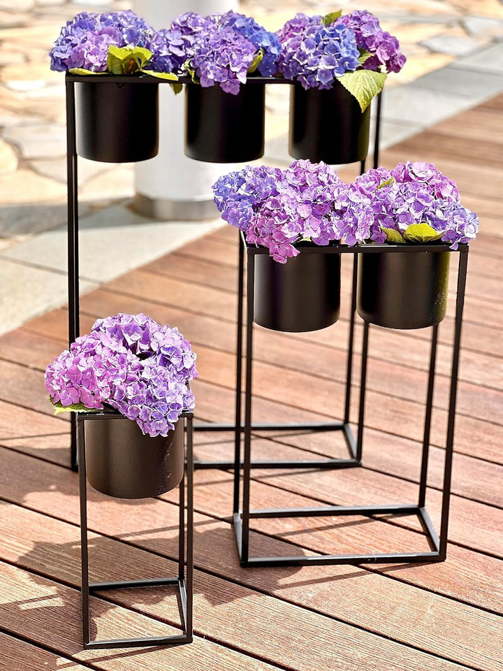 Brandsseller Hochbeet 3er-Set Blumentopf Blumenständer In.- & Out Blumenkasten Pflanzkasten Metall f