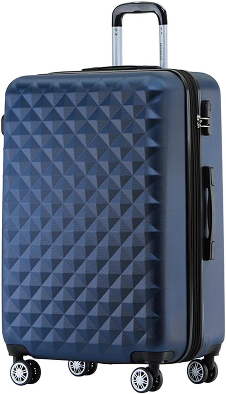 BEIBYE Zwillingsrollen 2066 Hartschale Trolley Koffer Reisekoffer Gepäck M-L-XL-Set (Dunkelblau, L),