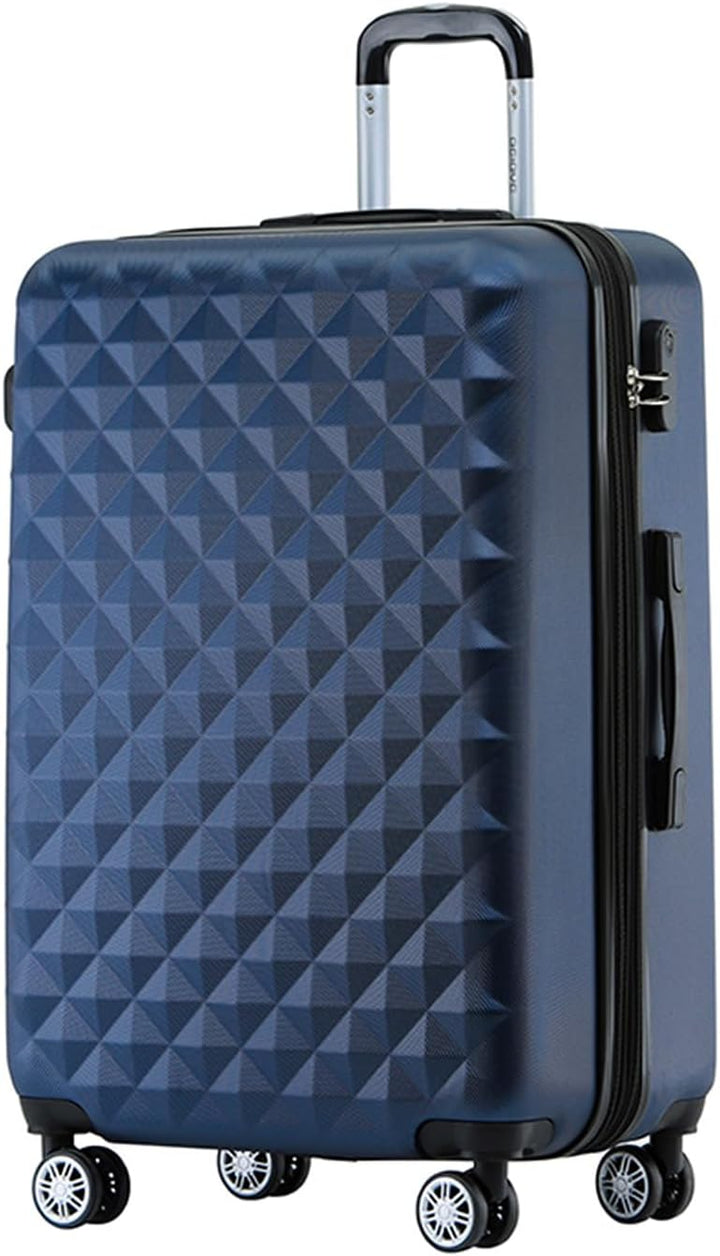 BEIBYE Zwillingsrollen 2066 Hartschale Trolley Koffer Reisekoffer Gepäck M-L-XL-Set (Dunkelblau, L),