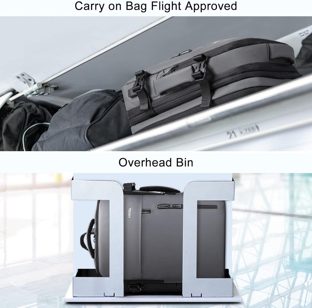 HOMIEE Handgepäck Reiserucksack, Supergross Laptop Rucksack Erweiterbar Diebstahlsicher Wasserabweis