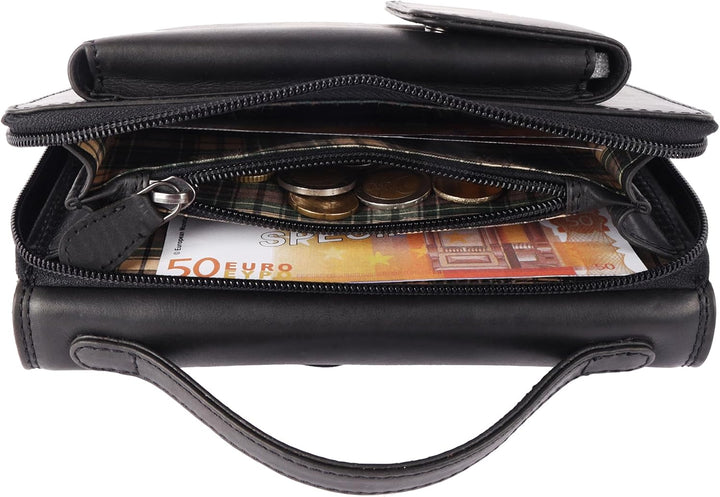 Benthill Reisebrieftasche XXL Echt-Leder - Kleine Umhängetasche aus echtem Leder - Travel Dokumenten