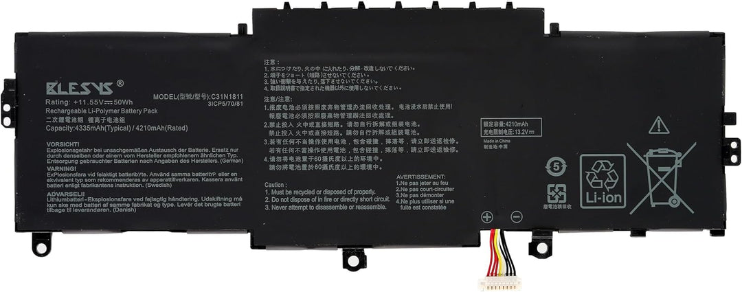 BLESYS C31N1811 Laptop Akku für Asus ZenBook 14 UX433F UX433FA UX433FN UX433FAC RX433FA RX433FN BX43