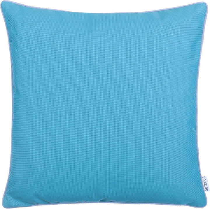 Brandsseller Outdoor Garten Kissen Dekokissen mit Paspel - Garngefärbt Uni Schmutz- und Wasserabweis