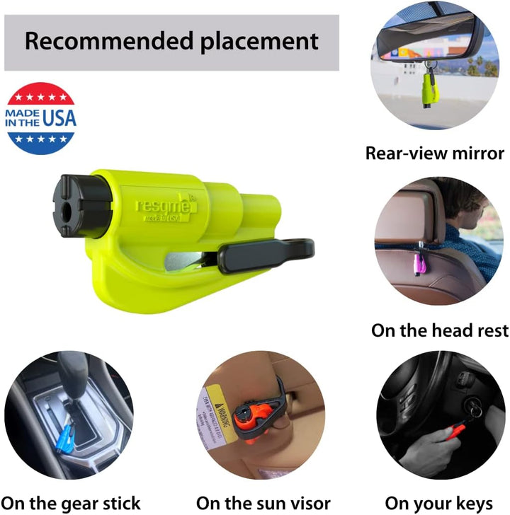 Resqme GBO-RQMTWIN-ORANGE Das Rettungswerkzeug als Schlüsselanhänger, Orange, 2er-Set 2er-Set Orange