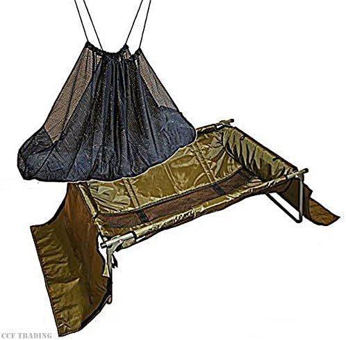 Grosse Karpfen Wiege 100 x 65 x 35 cm Karpfen Wiege klappbar & Wiegesack