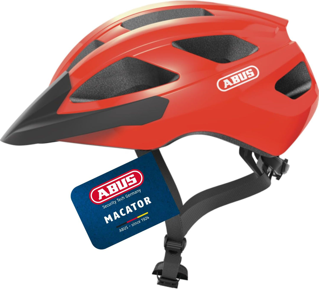 ABUS Rennradhelm Macator - sportiver Fahrradhelm für Einsteiger - auch für Zopfträger/-innen - für D