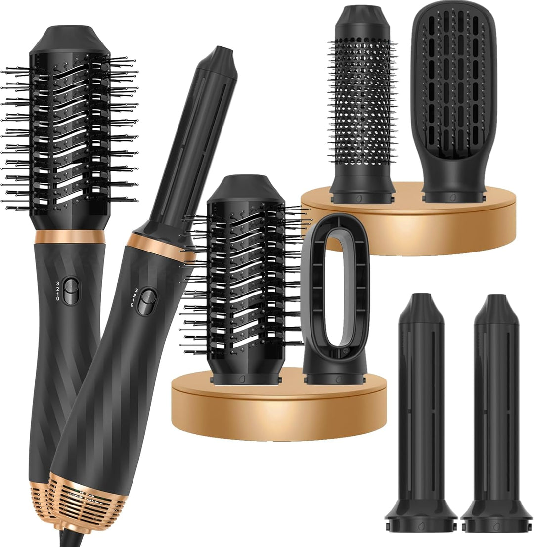 Air styler 6 in 1 Haarstyler, 1000W Warmluftbürste Set mit Hairstyler 200 Millions lonen Föhnbürste