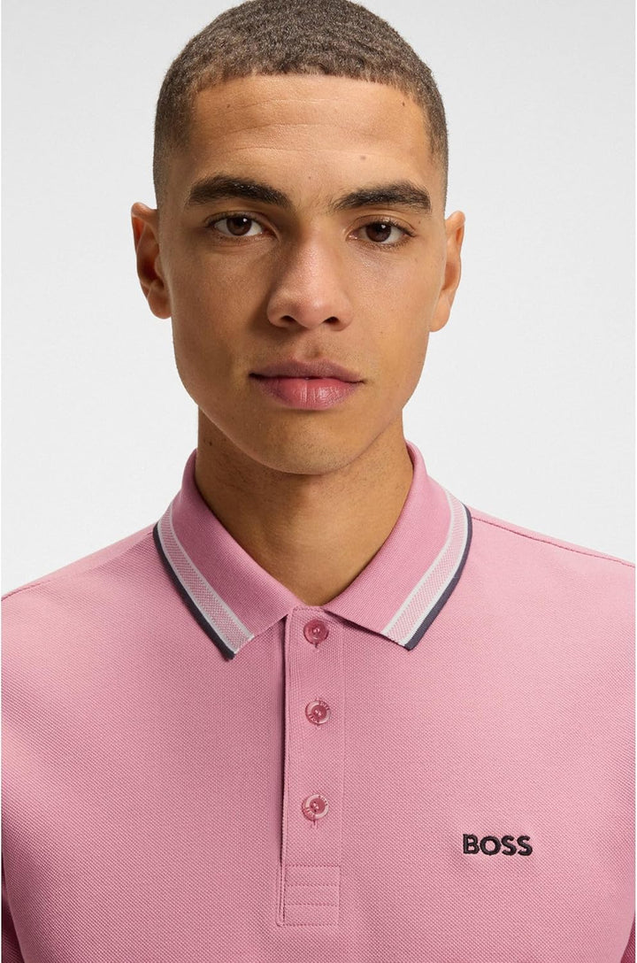 BOSS Herren Paddy Paddy Poloshirt aus Baumwoll-Piqué XS 696open Pink, XS 696open Pink