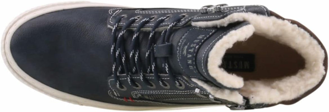 MUSTANG Herren Stiefel Schnürboots 44 EU Blau, 44 EU Blau