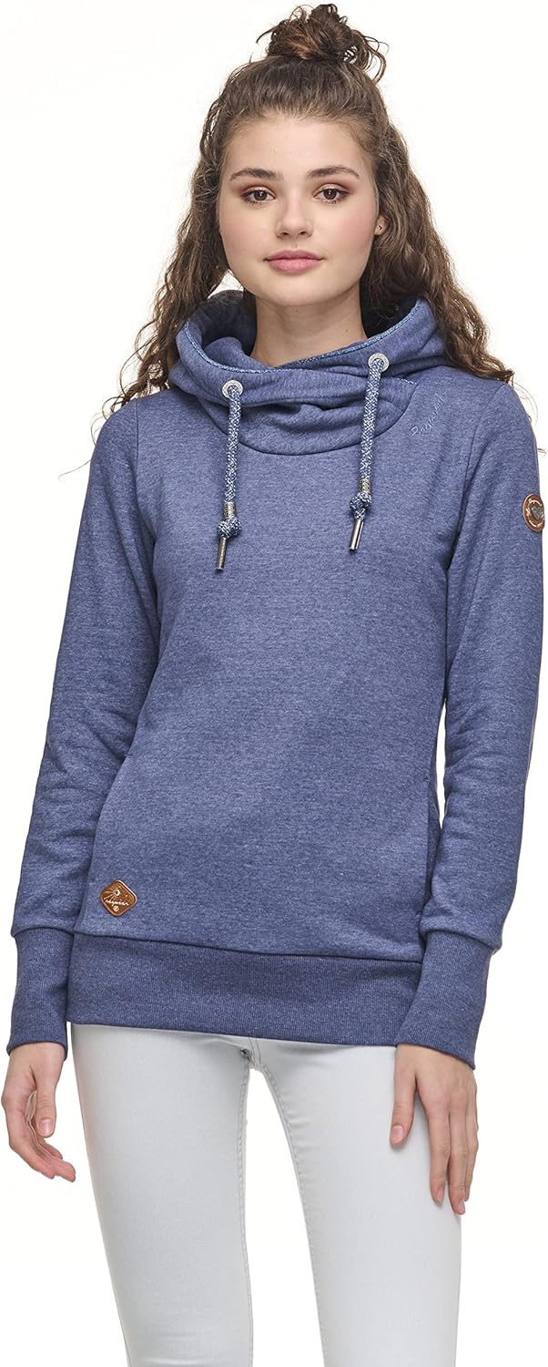Ragwear GRIPY Bold Damen Frauen Kapuzenpulli,Kapuzenpullover,Hoodie,Pullover mit Kapuze S Blue 2241_