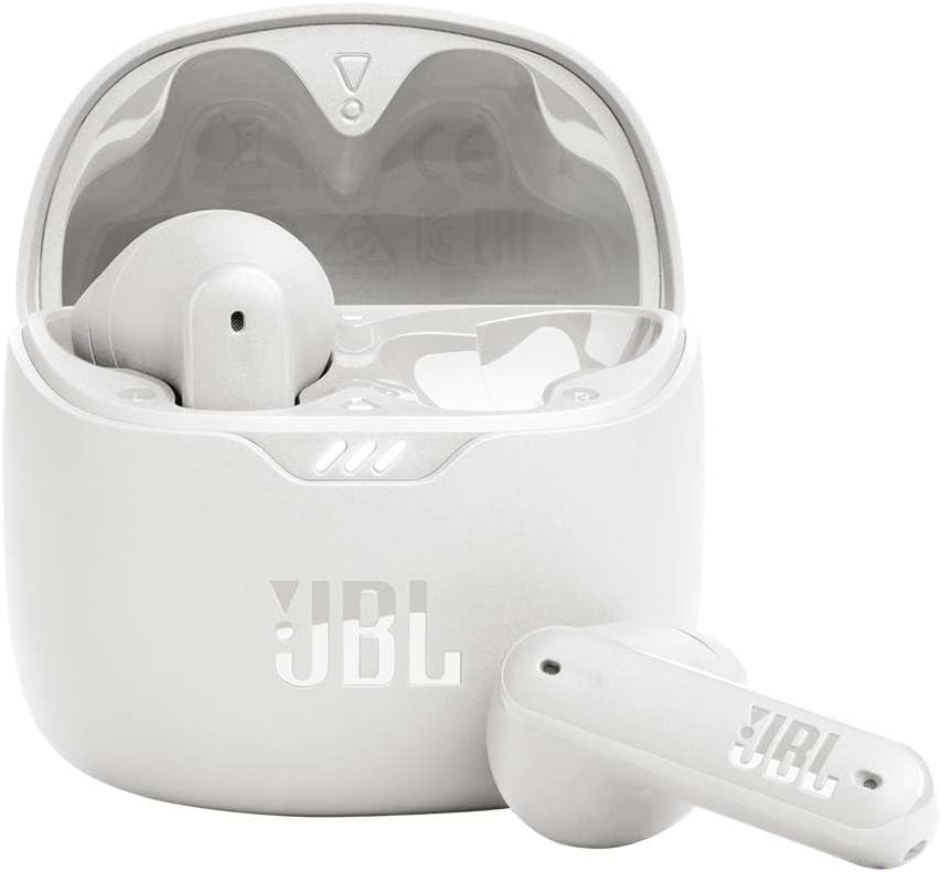 JBL Tune Flex TWS – Wasserdichte, True-Wireless In-Ear-Kopfhörer mit Noise-Cancelling in Weiss – Mit