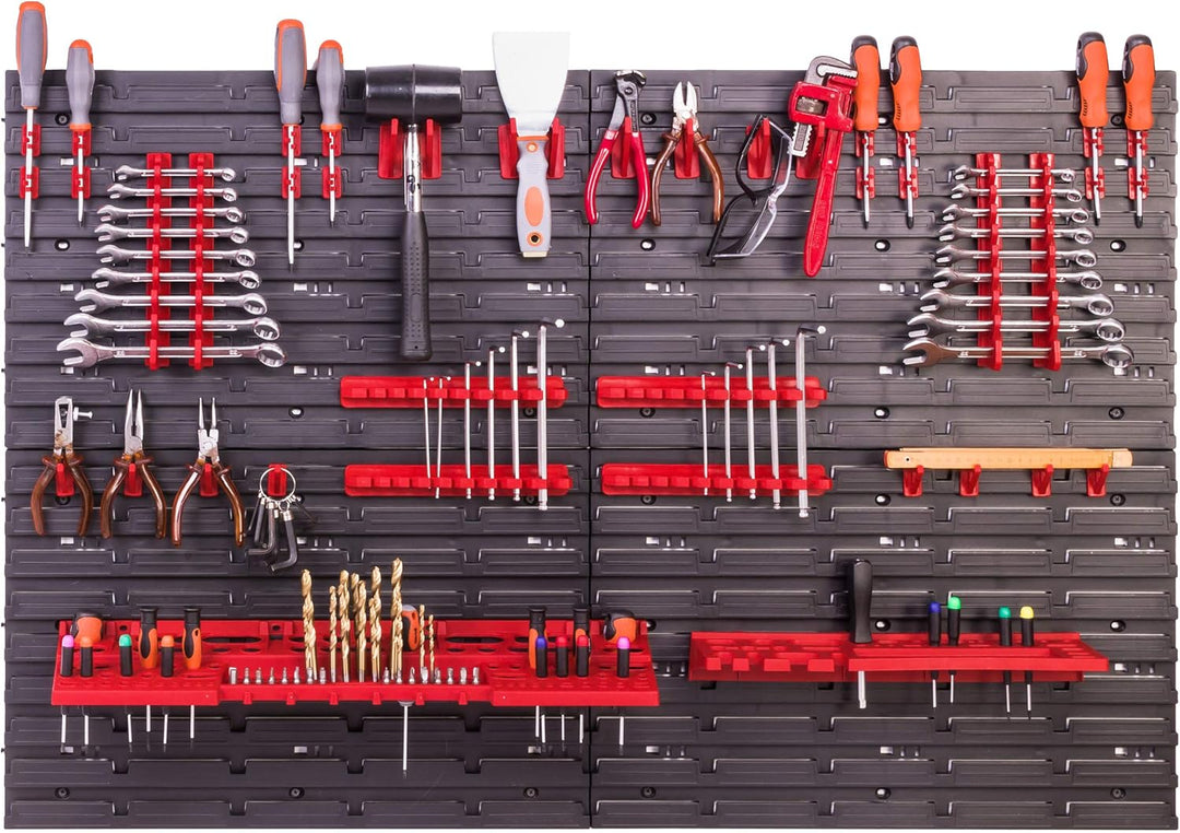 botle Lagersystem Wandregal 115x78 cm, Werkzeughalterungen, Schüttenregal Sichtlagerkästen, Extra St