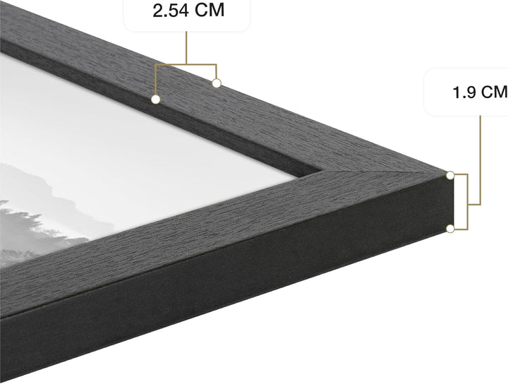 MCS Studio Galerierahmen Rahmen, Schwarz Holz-Optik, 16 x 24 in Schwarz Holz-optik 16 x 24 in Einzel