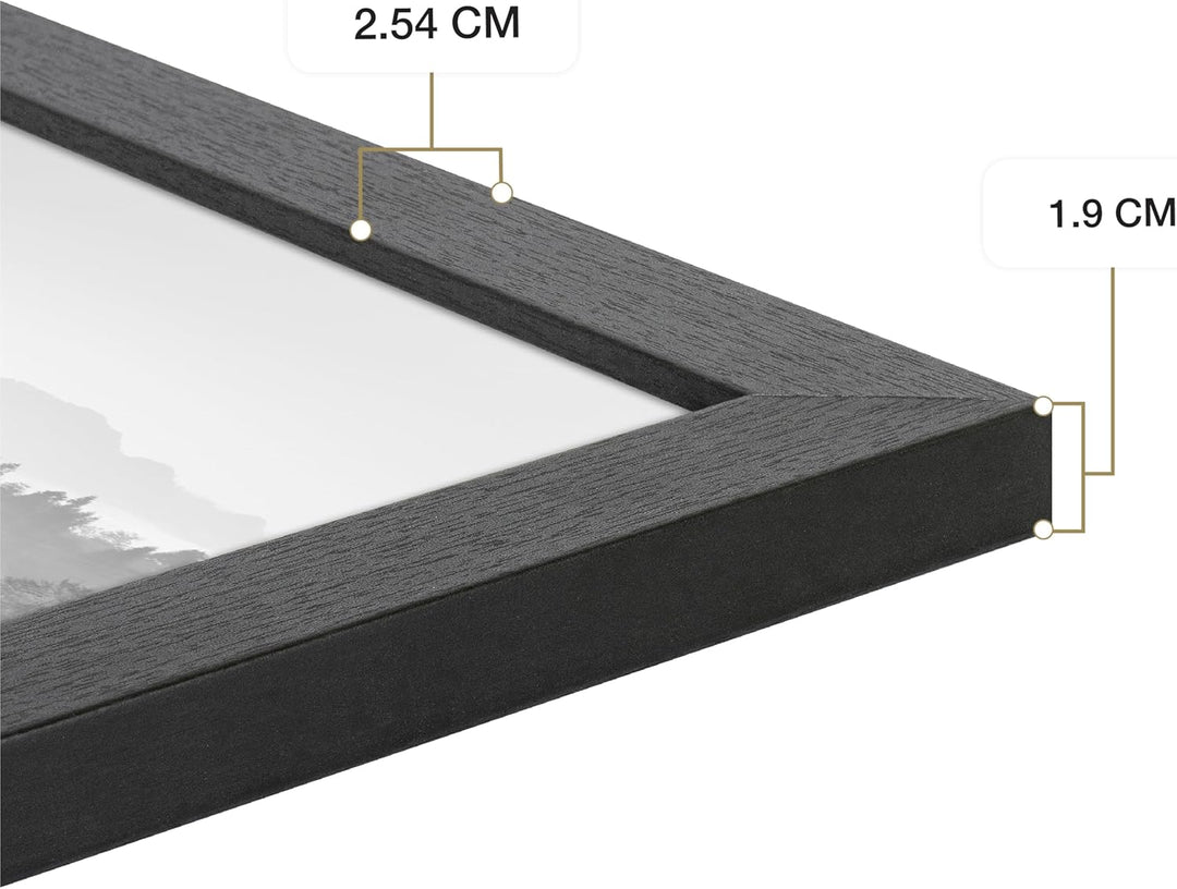 MCS Studio Galerierahmen Rahmen, Schwarz Holz-Optik, 16 x 24 in Schwarz Holz-optik 16 x 24 in Einzel