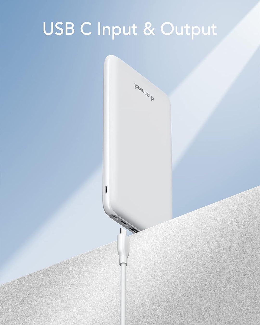 Charmast 26800mAh Powerbank USB C Externer Akku dünne Power Bank Handy Tragbares Ladegerät mit 3 Ein