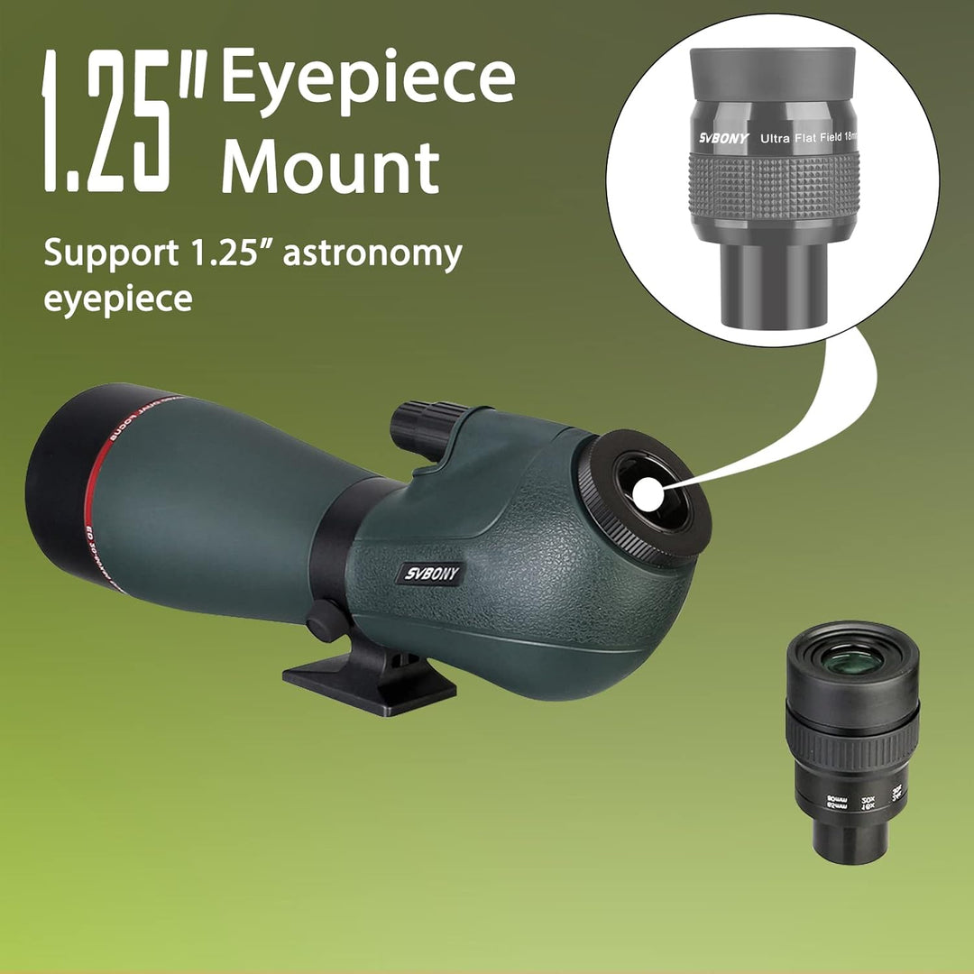 Svbony SV406P 80ED Spektiv mit 2MP WiFi Kamera, Dual Fokus, Austauschbares 1,25 Zoll Astronomie Okul