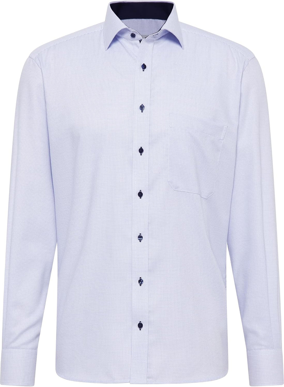 ETERNA Herren Popeline Hemd Comfort FIT 43 Hellblau | Struktur, 43 Hellblau | Struktur
