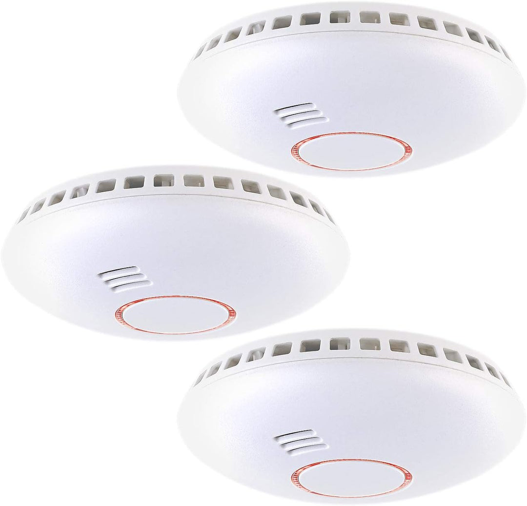 VisorTech Hitzemelder: Vernetzbarer Funk-Hitze- und Rauchwarnmelder RWM-460.f, 85 dB, 3er-Set (Rauch