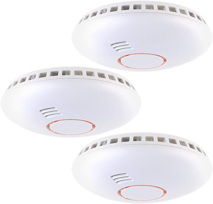 VisorTech Hitzemelder: Vernetzbarer Funk-Hitze- und Rauchwarnmelder RWM-460.f, 85 dB, 3er-Set (Rauch