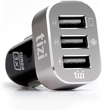tizi Turbolader 3X (5,1A, Avus Silber) - 3-Fach USB Auto-Ladegerät tizi Turbolader 3x (5,1A Avus Sil
