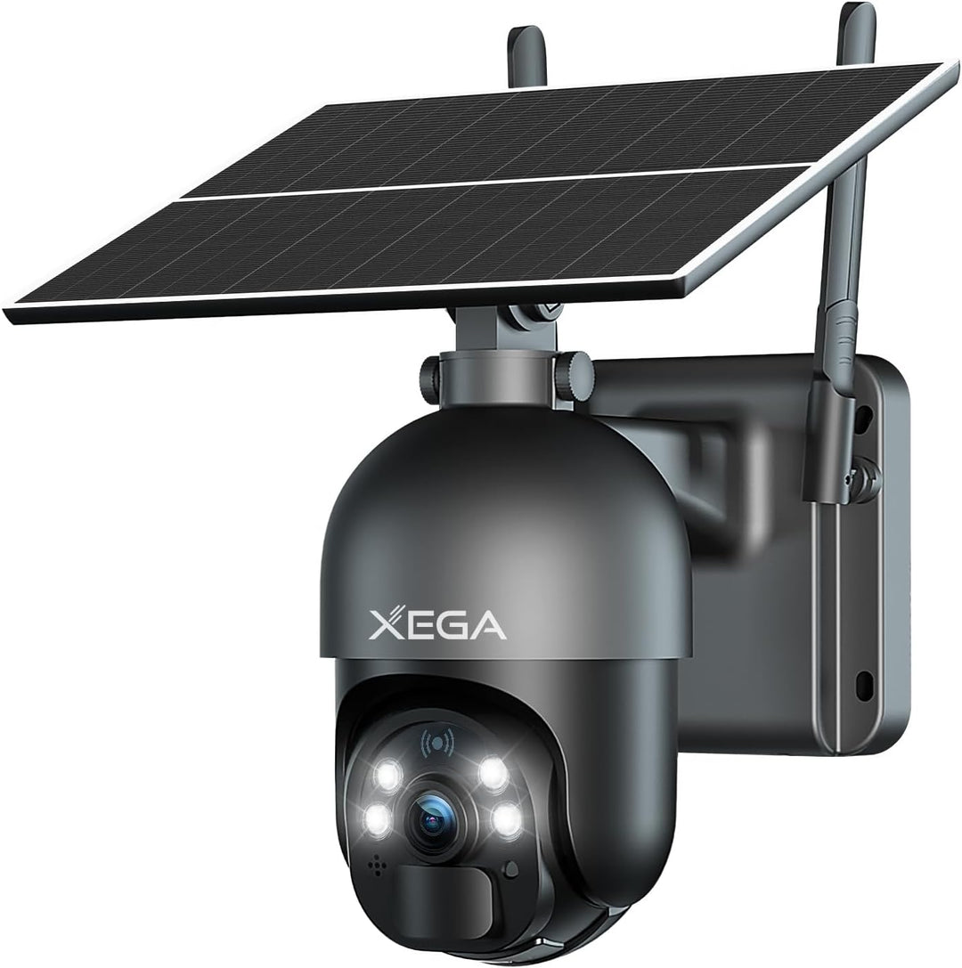 Xega 3G/4G LTE Überwachungskamera Aussen mit SIM Karte Kabellos Solar PTZ IP Kamera Outdoor mit 2K F