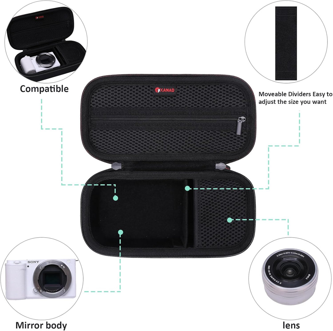 XANAD Tasche für Sony Alpha 6400/6700 / 6100/6600, Alpha ZV-E10 II/ZV-E10 / ZV-1, Alpha 7/7 II / 7 I