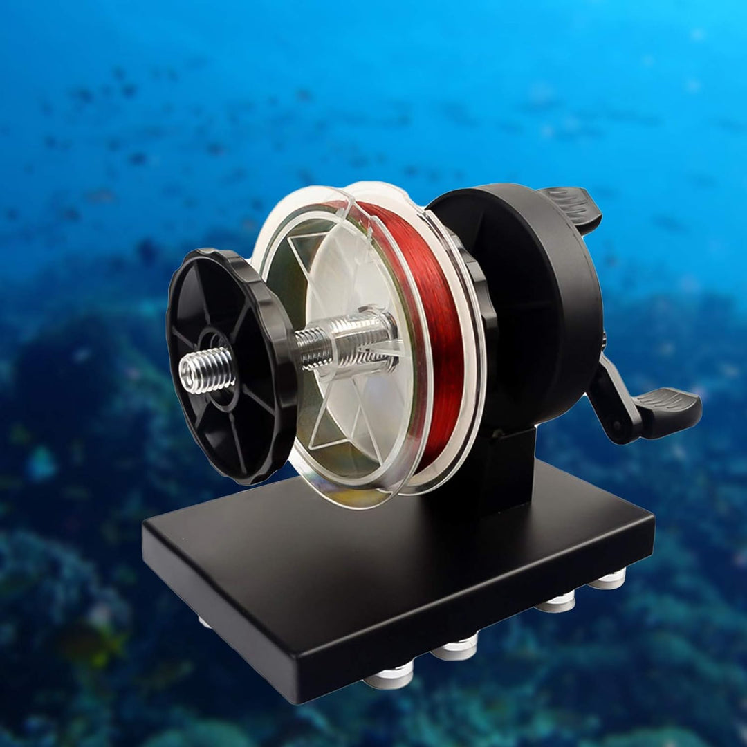 Angelschnurwickler, Tragbare Spinnrolle Angelschnur-Aufwickelmaschine Mit Saugnapf Schwarz, Schwarz