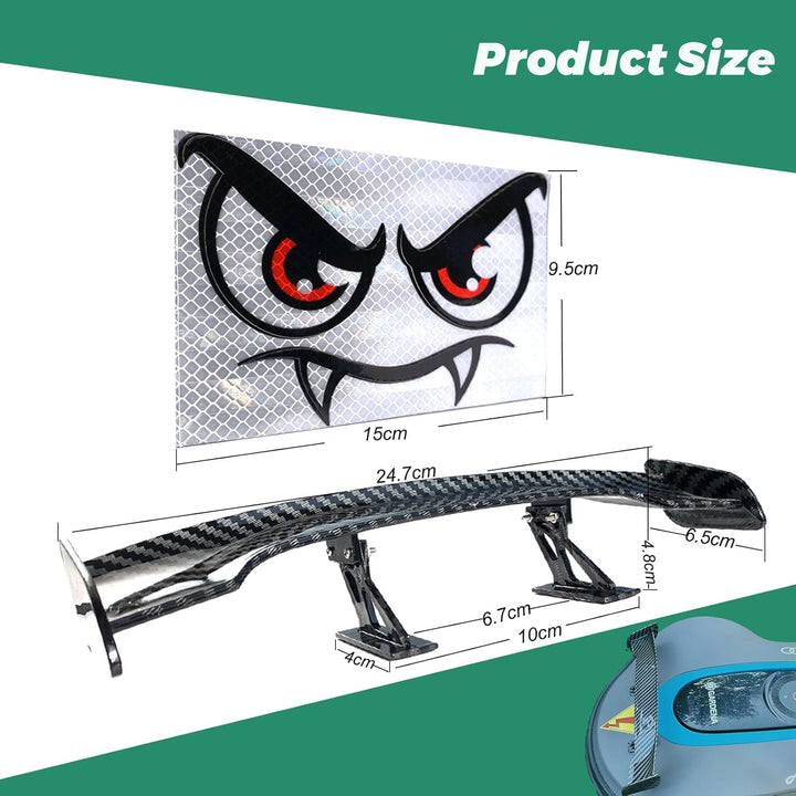 IKSAMY Mähroboter Deko, Worx Tuning - Aufkleber Mähroboter I Mähroboter Spoiler I Heckflosse für Wor