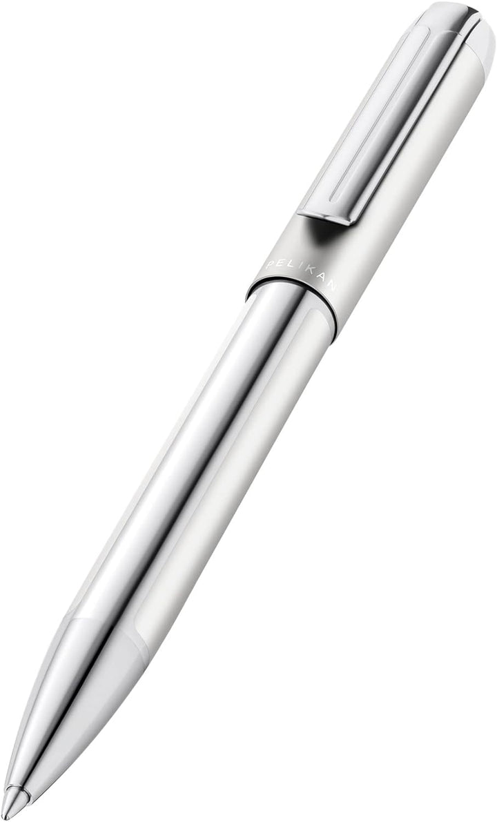 Pelikan Kugelschreiber Pura K40, Silver, hochwertiger Drehkugelschreiber im Geschenk-Etui, 952069, 1
