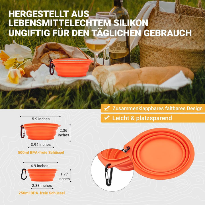 KingCamp Camping Kochgeschirr Set Stainless Steel faltbar Kochset Töpfe Set Geschirr Set Outdoor Koc