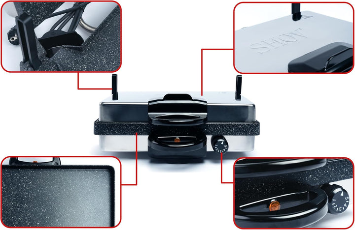 SHOV KONTAKTGRILL MULTIGRILL TANDUR ELEKTRO GRILL TOASTER MIT ODER OHNE KASSEROLLE TAVA & GRANIT ODE