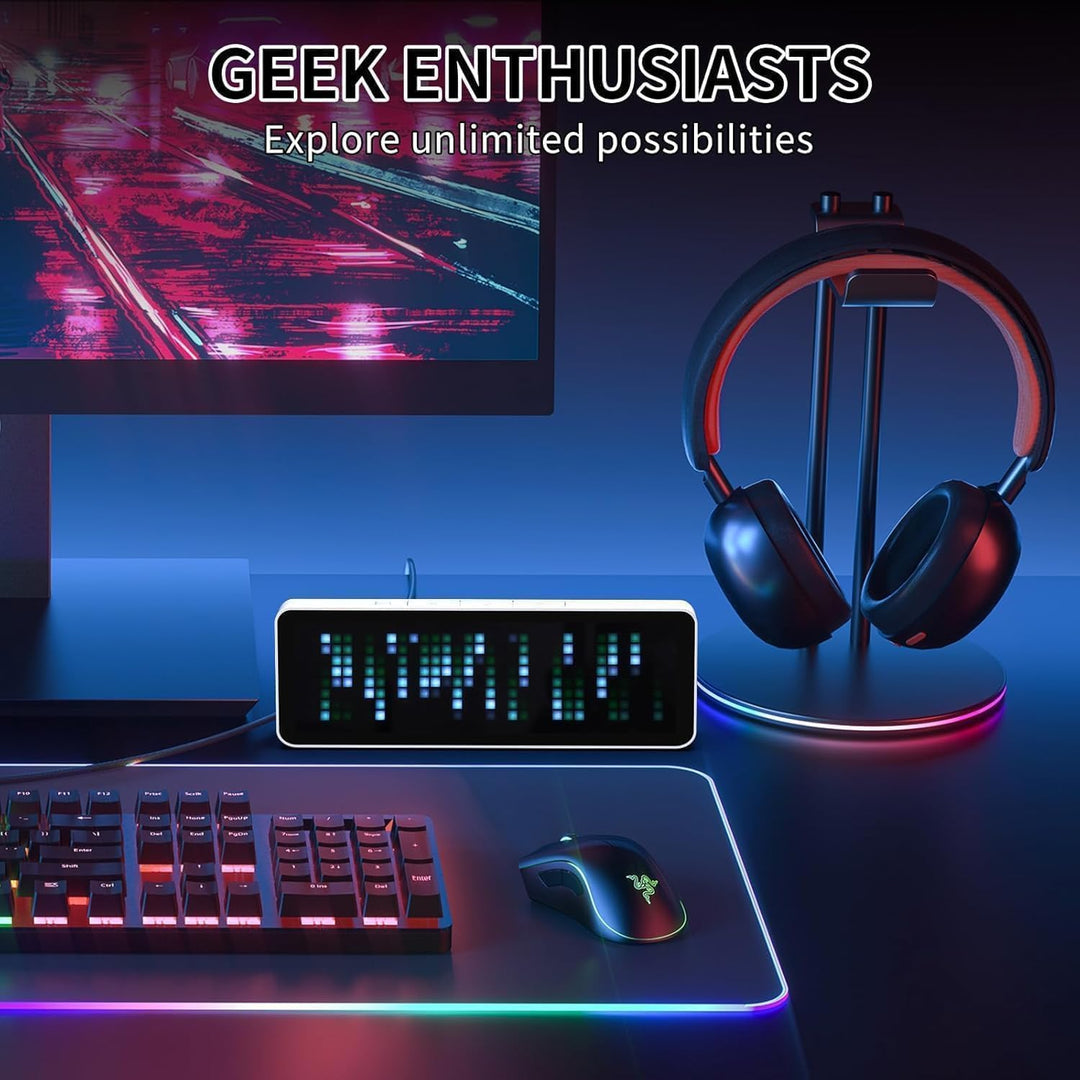 ULANZI TC001 Smart Pixel Clock, Social Media Counter, Digitaler Wecker mit Wetter, AWTRIX Simulator,