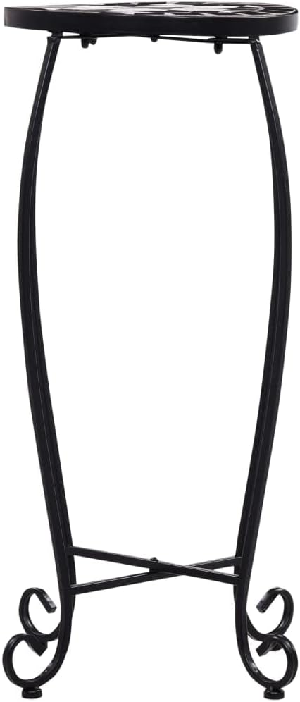 puraday Mosaik-Tische Beistelltisch Outdoor Gartentisch Rund Gartentisch Mosaik Beistelltisch Metall