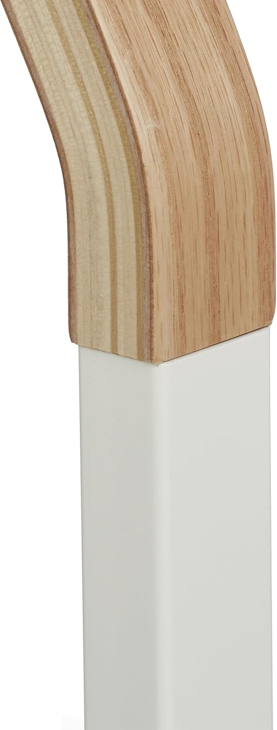 Relaxdays Handtuchhalter stehend, Handtuchständer mit 2 Stangen, für Hand-& Geschirrtücher, Holz & M