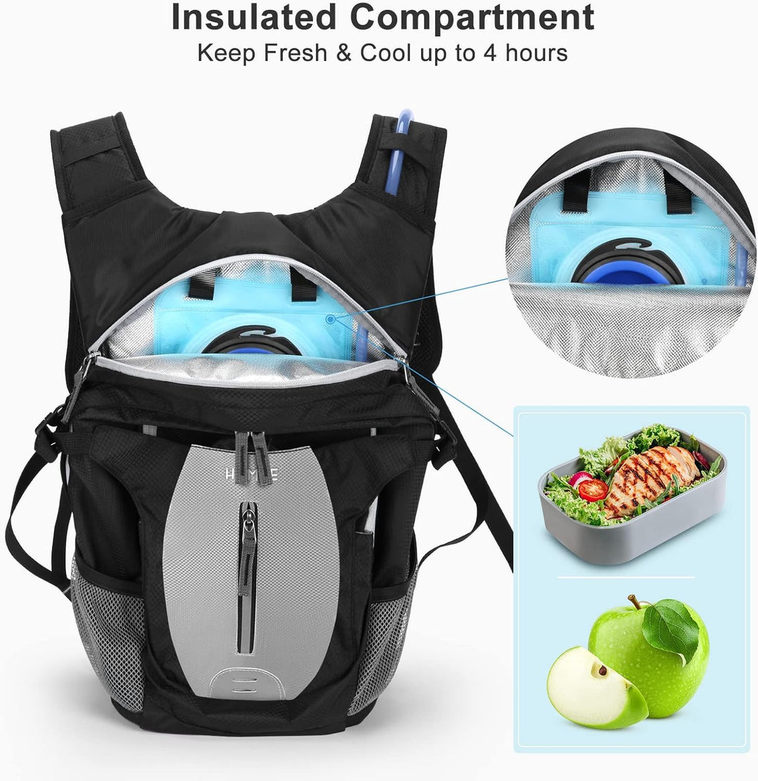 HOMIEE Fahrradrucksack Wasserdichter Ultraleicht für Damen Herren, Sportrucksack mit Regenschutz Hel