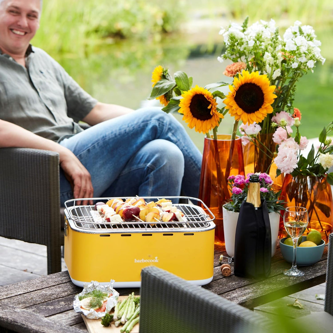 Barbecook Rauchfreier Holzkohlegrill Tischgrill mit Tragetasche geeignet für Balkon als Outdoor Camp