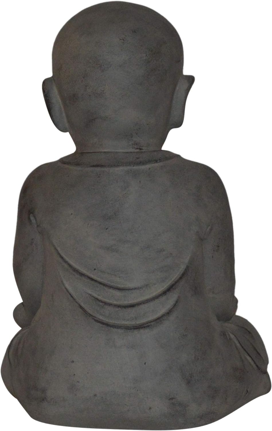 Figur Shaolin Mönch Meditationsgeste - für Haus und Garten - Höhe 42 cm - grau