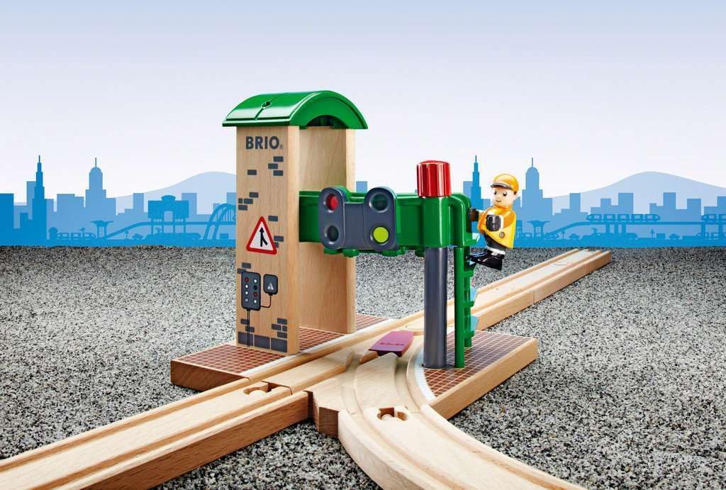 BRIO World 33674 - Signal Station - Zubehör Holzeisenbahn - Spielzeug ab 3 Jahren