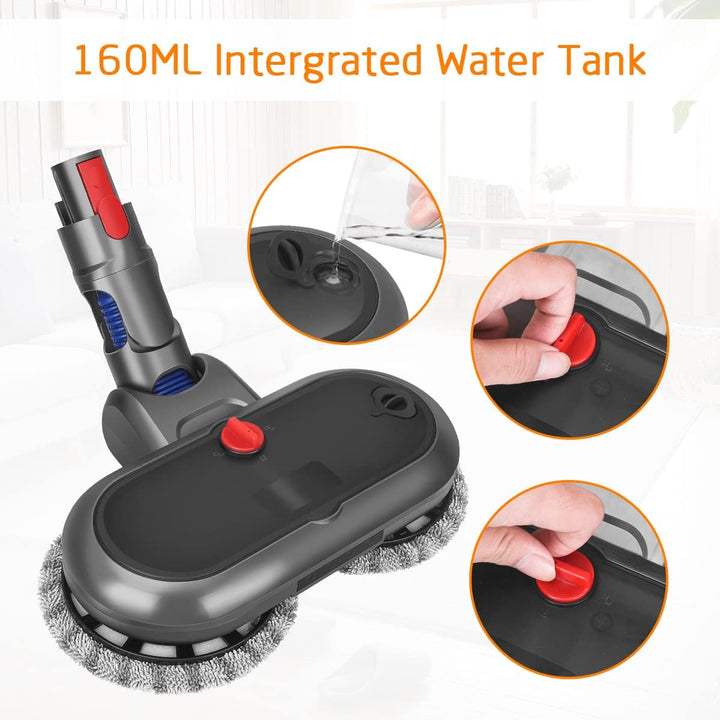 DrRobor Wischaufsatz für Dyson V11 V10 V15 V8 V7 Staubsauger, Wischmopp Aufsatz für Dyson mit Wasser