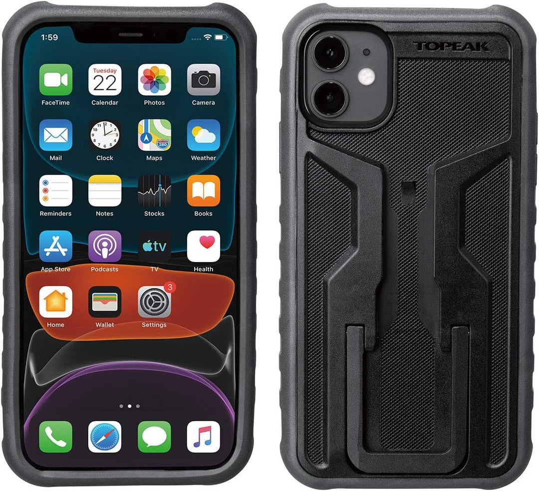 Topeak Unisex – Erwachsene RideCare für iPhone 11 Smartphonehülle, schwarz-grau, ohne Halter
