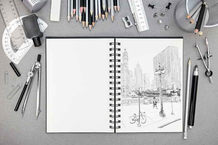 Clairefontaine 134241C - Skizzenbuch / Zeichenheft Goldline, geleimt mit Fadenbindung, DIN A3 29,7x4