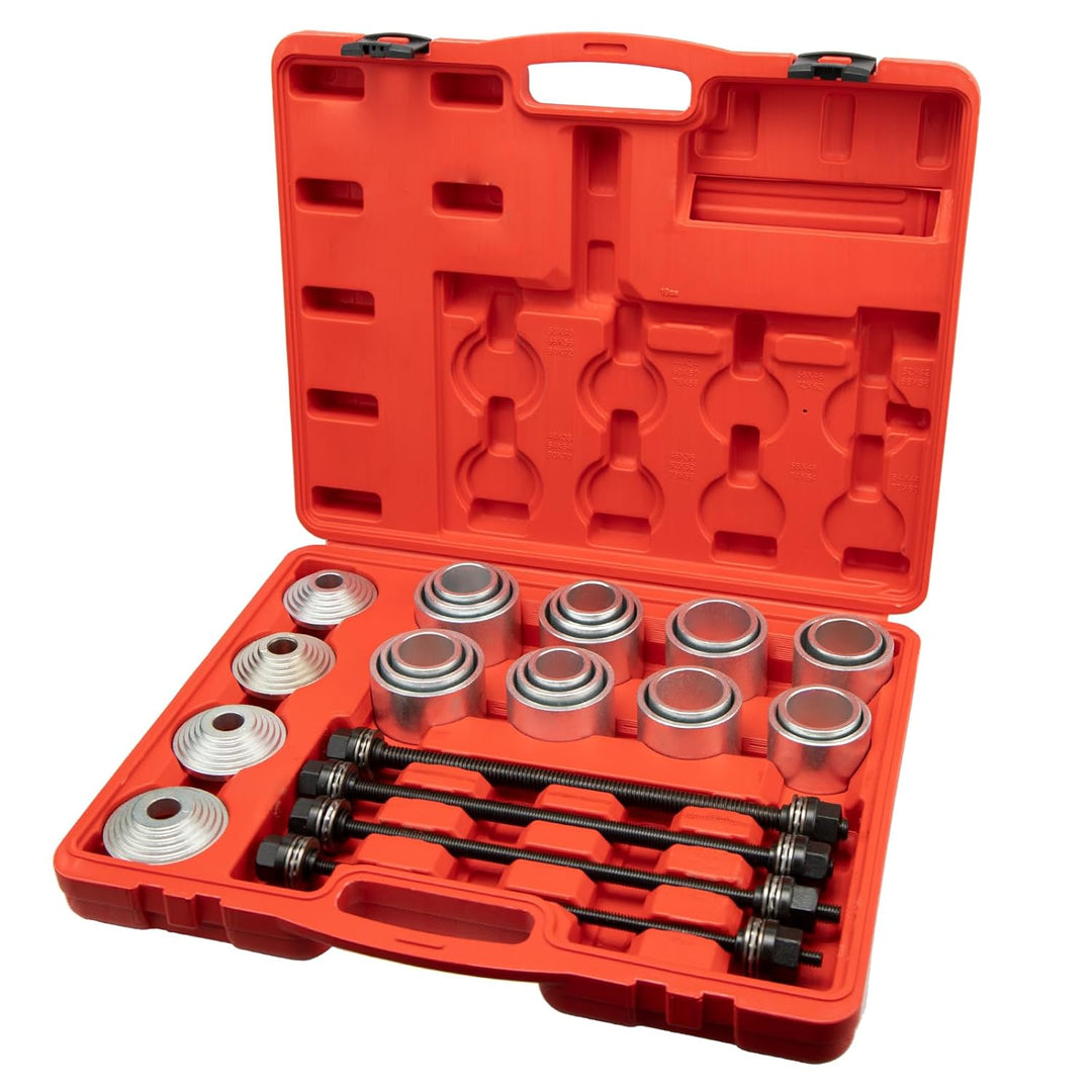 28tlg Silentlager Abzieher Werkzeug Satz Universeller Montage u.Demontage von Lagern am KFZ Gummibuc