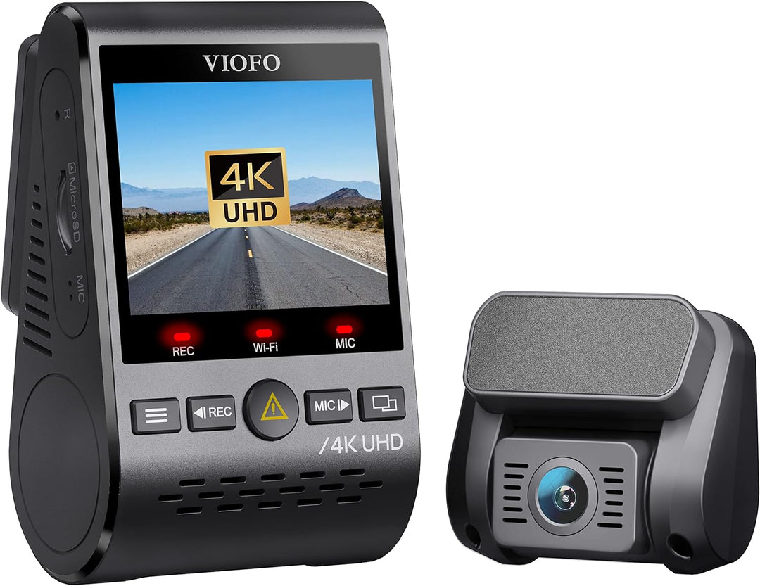 VIOFO A129 Pro Duo 4K + 1080P WiFi 5GHz Dashcam Auto, GPS Modul eingebaut, Dual Lens Vorne Hinten Au